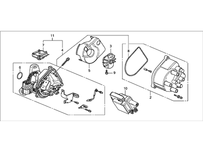 Honda 30100-P2E-A12 Distributor Assembly (Td-73U) (Tec)