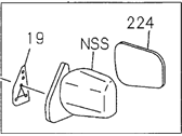 OEM Honda Passport Mirror Assembly Door-R - 8-97125-498-8