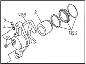 OEM 2002 Honda Passport Caliper, Right Front Disk Brake - 8-97287-238-0