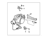 OEM 1986 Honda Accord Body Assembly, Throttle - 16400-PJ0-X00