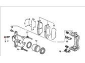 OEM 1997 Honda Civic del Sol Caliper Sub-Assembly, Left Front - 45019-S04-V01