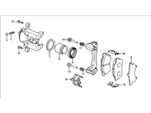 OEM 1989 Honda CRX Caliper Assembly, R - 45210-SH2-A02