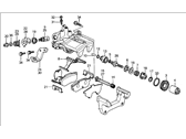 OEM 1988 Honda Prelude Caliper Assembly, Right Rear (9Clp-13S) (Nissin) - 43210-SF1-043