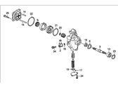 OEM 1994 Honda Civic Pump Sub-Assembly, Power Steering - 56110-P02-A02