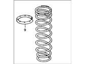 OEM 1989 Honda Civic Spring, Rear (Mitsuboshi Seiko) - 52441-SH4-A05