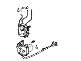 OEM 1988 Honda Civic Lock Assembly, Left Front Door Power (Mitsui Kinzoku) - 72150-SH4-A11