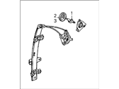 OEM 1987 Honda Civic Regulator, Right Rear Door (Nippon Cable) - 76310-SB4-013