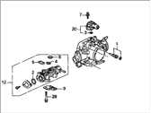 OEM 1998 Honda Prelude Body Assembly, Throttle (Gr60B) - 16400-P5M-A01