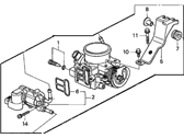 OEM 2003 Honda Civic Body Assembly, Throttle - 16400-PZA-A02