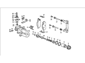 OEM 1986 Honda Prelude Caliper Assembly, Left Rear (Nissin) - 43230-SF0-672