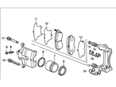 OEM 1996 Honda Accord Caliper Sub-Assembly, Left Front - 45019-SM4-A00