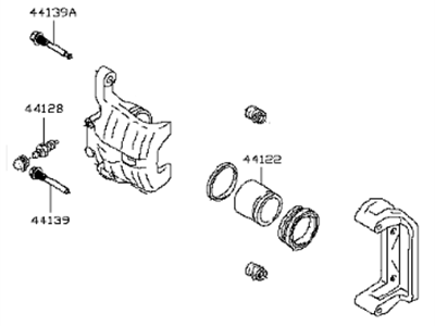 Infiniti 44011-60U00RE REMAN CALIPER Rear Left