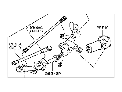 Infiniti 28800-1MA0A WIPER Assembly Windshield