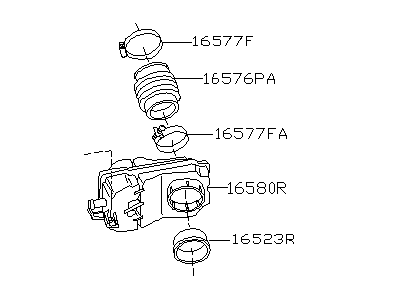Nissan 16576-2Y000 Duct Assembly - Air