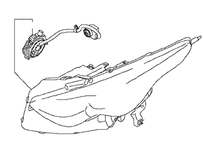 Infiniti 26025-1CA0E Headlamp Housing Assembly, Right