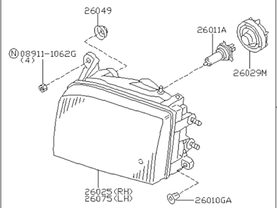 Infiniti 26060-3W726 Left Headlight Assembly