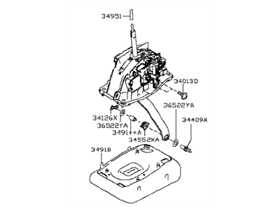 Infiniti 34901-1MA2A Transmission Control Device Assembly