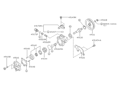 Infiniti 49110-F6600 Power Steering Pump Assembly