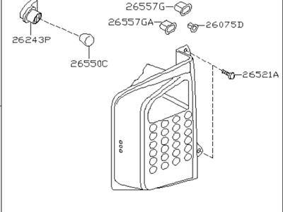 Infiniti 26550-7S600 Lamp Assembly-Rear Combination, RH