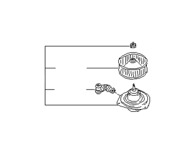 Infiniti 27220-5P125 Motor & Fan Assy-Blower