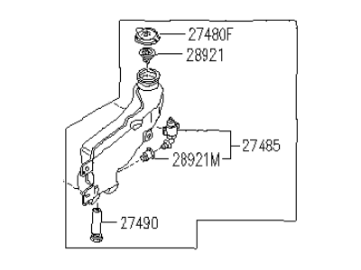 Infiniti 28910-F6600 Windshield Washer Tank Assembly