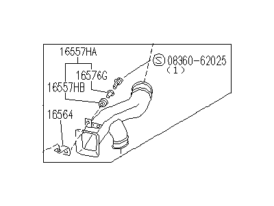 Infiniti 16554-53J01 Duct-Air