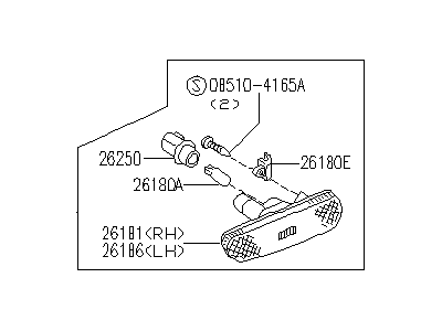 Infiniti 26185-10Y00 Lamp Assembly-Side Marker, LH