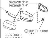 OEM 1999 Nissan Maxima Mirror Assembly-Door, LH - K6302-55U01