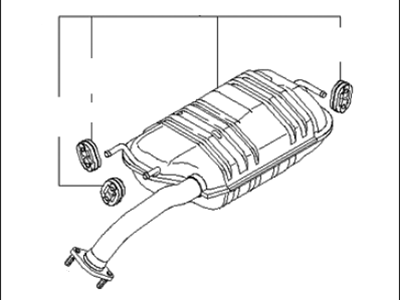 Kia 287002F800 Main Muffler Assembly