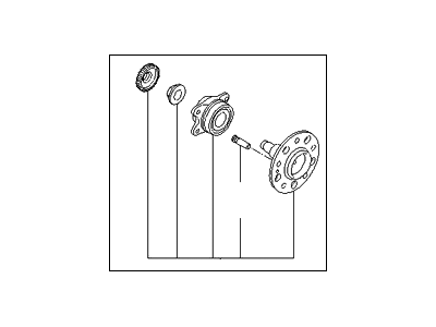 Kia 527301D000 Rear Wheel Hub & Bearing Assembly