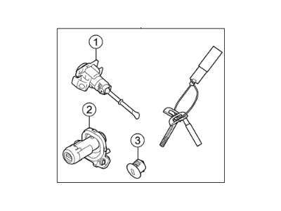 Kia 81905F6000 Lock Key & Cylinder Set