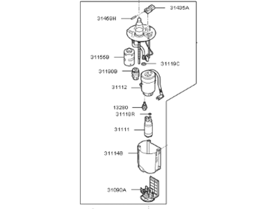 Kia 31120B2550 Fuel Pump Assembly