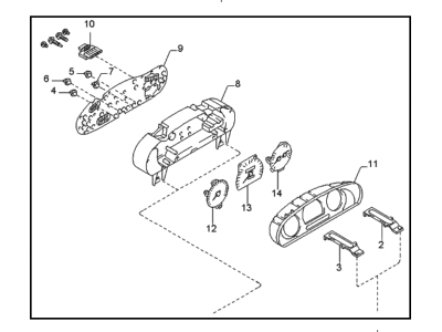 Kia 0K08B55430A Meter Set
