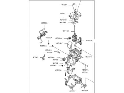 Kia 467001D1203W Lever Assembly-Atm