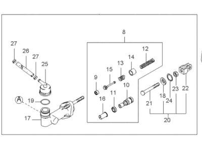 Kia 0K01A41990A Cylinder-Assembly Master