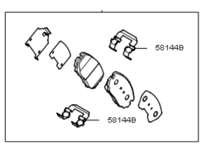 Kia 581012GA01 Pad Kit-Front Brake