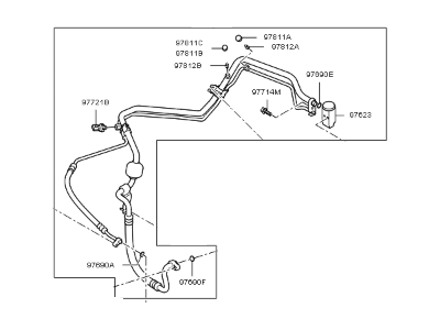 Kia 977752K001 Suction & Liquid Tube Assembly