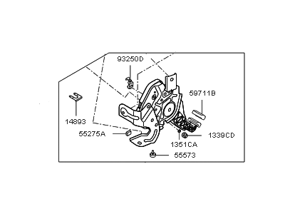 Hyundai 59710-D3050 Pedal Assembly-Parking Brake