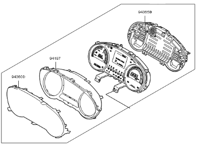 Kia 94003E4300 Cluster Assembly-Instrument