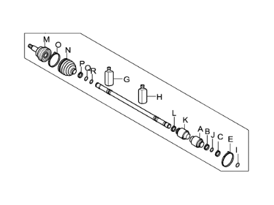 Kia 495804C350 Joint & Shaft Kit-Front