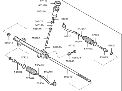 Kia 565002H200 Gear Assembly-Steering