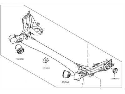 Kia 55100A7100 Torsion Axle Complete