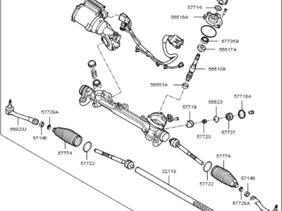 Kia 57700C5000 Gear & Linkage Assembly