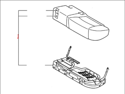 Kia 891002J100ABL Cushion Assembly-Rear Seat