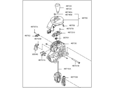 Kia 467002G390LW Lever Assembly-Atm