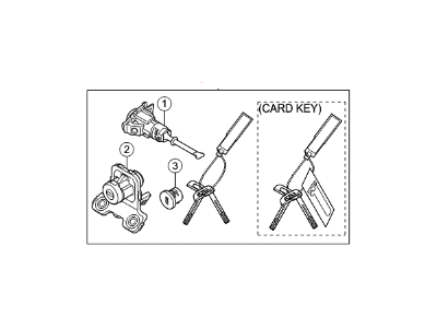 Kia 819053T500 Lock Key & Cylinder Set