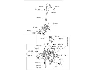 Kia 467001G187VA Lever Assembly-Atm