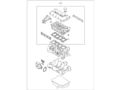 Kia 209102GC01 Gasket Kit-Engine OVEAUL