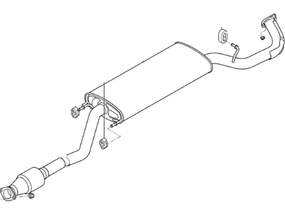 Kia 286502W100 Center Muffler Assembly