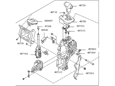 Kia 467004DDA0BQ Lever Assembly-Atm